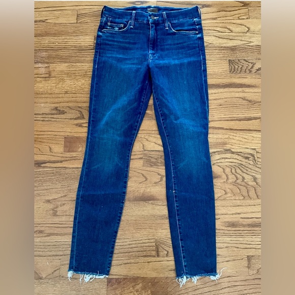 Mother Denim Jeans The Looker Ankle Fray Invitation Only Dark Wash Women’s Sz 28 - Picture 12 of 12